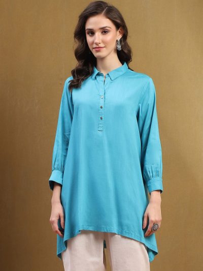 Shirt Collar Regular A-Line Kurti