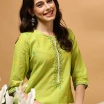 Embroidered Thread Work Dobby Kurta